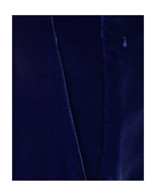 Giorgio Armani Blue Mid Rise Velvet Trousers