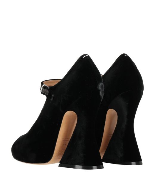 Maison Margiela Black Velvet Mary Jane High Heels