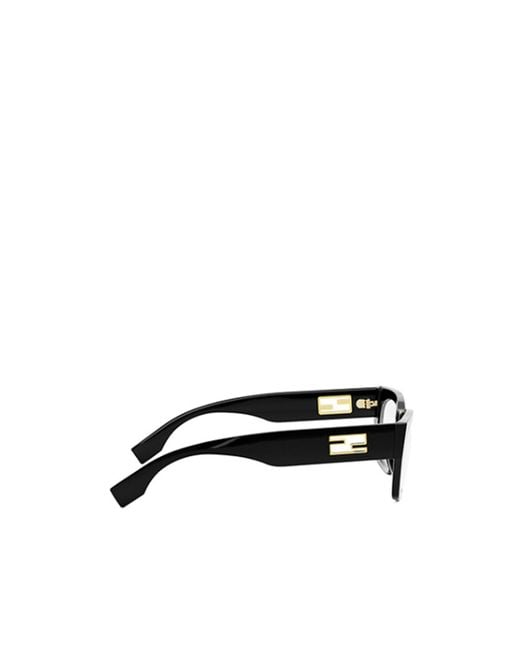 Fendi White Eyewear Rectangle Frame Glasses