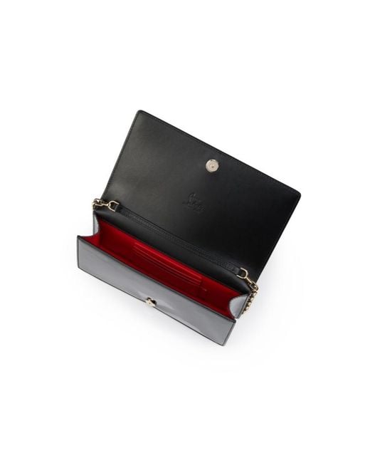 Christian Louboutin Black Chain Logo Clutch Bag