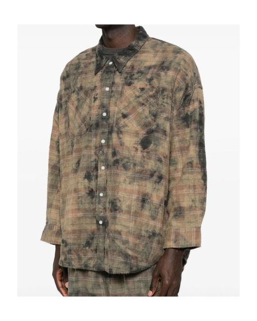 R13 Gray Long Sleeve Shirt for men