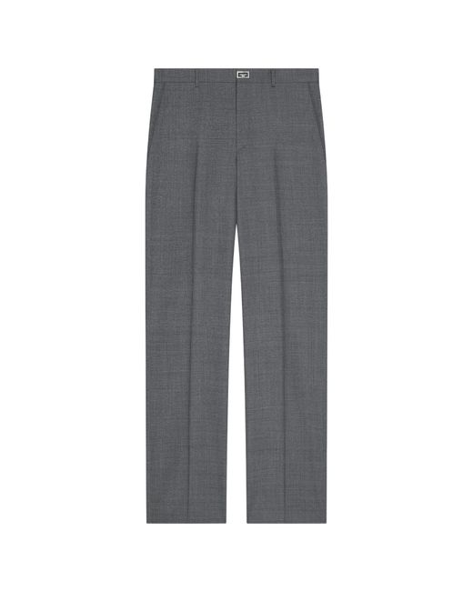 Givenchy Gray 2G Clip Slim-Fit Tailored Pants for men