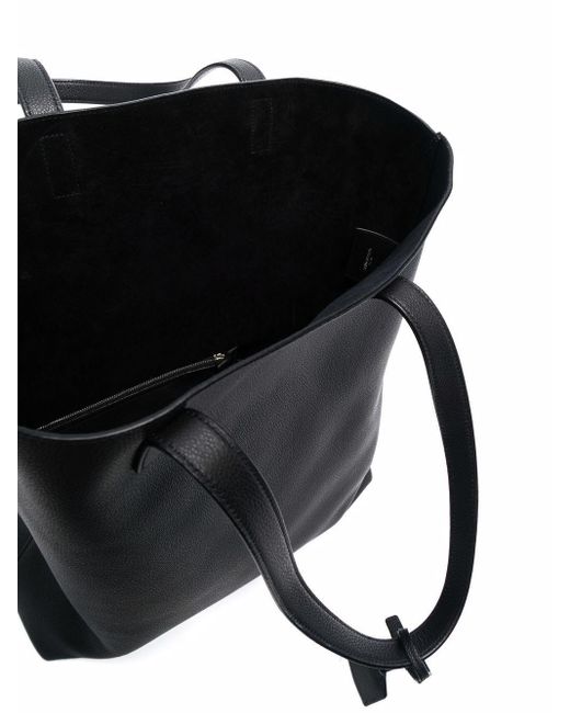 Saint Laurent Black Bold Logo Detailed Tote Bag for men