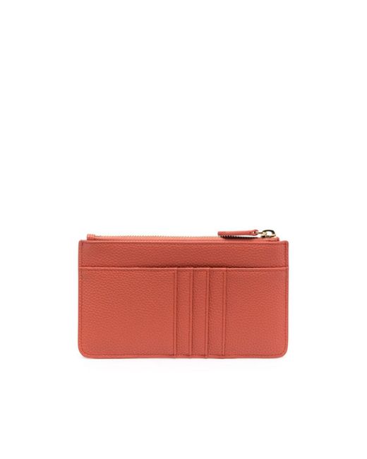 Emporio Armani Red Myea Debossed-Logo Wallet
