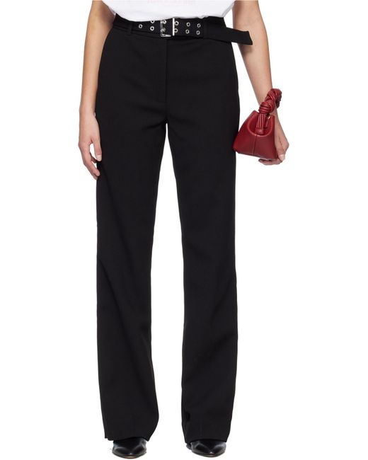 Ganni Black Belted Trousers