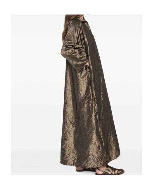 Daniela Gregis Multicolor Crinkled-Finish Maxi Dress