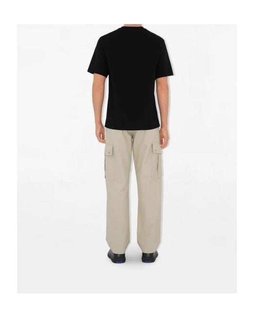 Burberry Black Logo Printed Crewneck T-Shirt for men