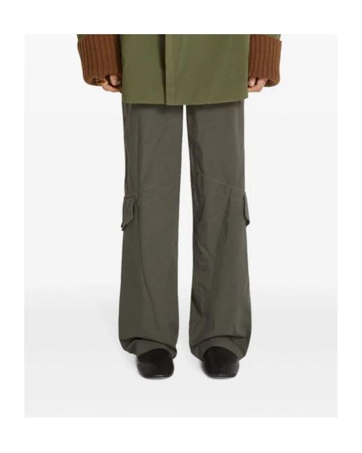 Dries Van Noten Gray Belt-Loop Casual Pants for men
