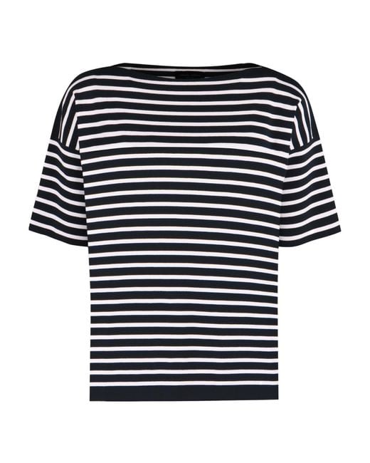 Roberto Collina Black Striped T-Shirt