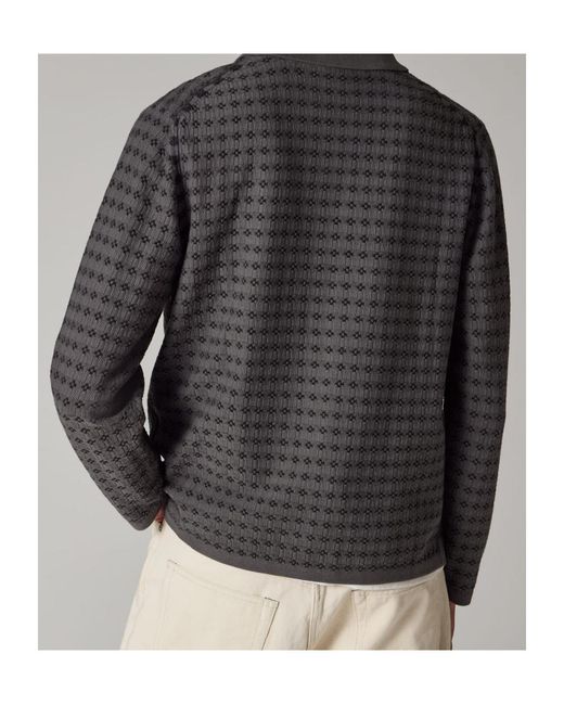 Paul Smith Gray Patterned Knitted Shirt for men