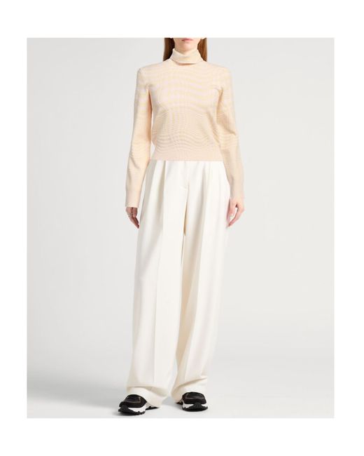 Burberry Natural Turtleneck Knit Sweater