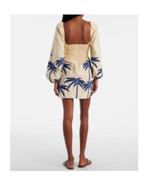 Johanna Ortiz White The Power Of The Sea Cotton-Blend Minidress