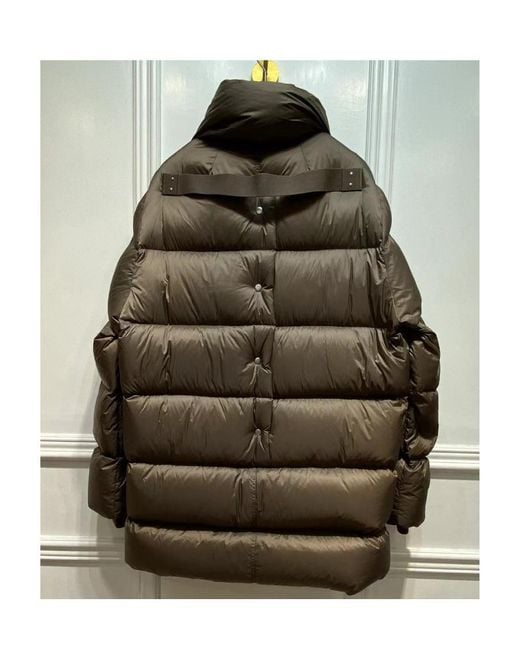 Rick Owens Brown Logo Down Jacket for men