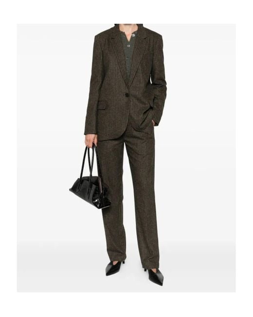 Isabel Marant Green Elastic Waist Casual Pants
