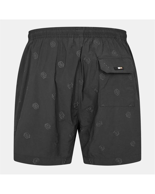 Boss Gray Jean Swimshort, Jean-Style Swim Shorts for men
