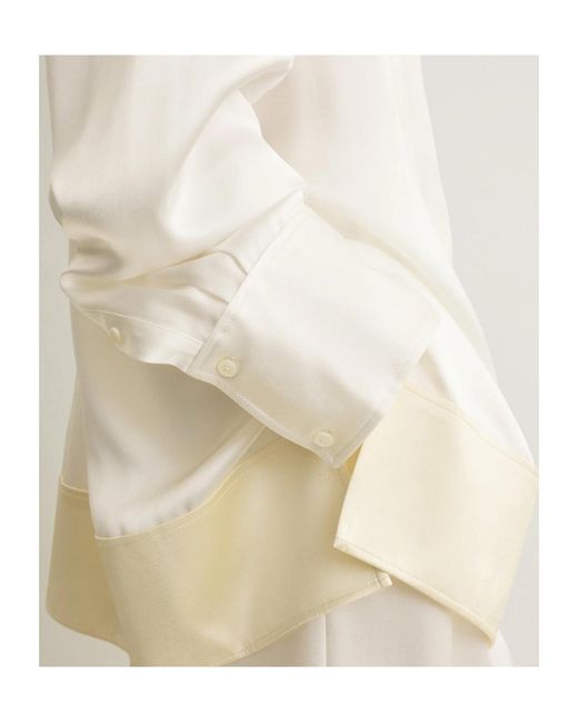 Totême  White Totême Long-Sleeved Tuxedo Shirt
