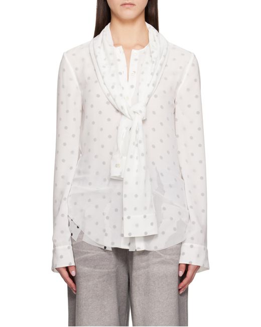 Acne White Layered Blouse