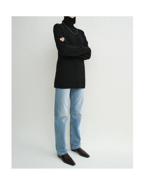 Totême Blue Totême Roll Neck Long Sleeved Jumper