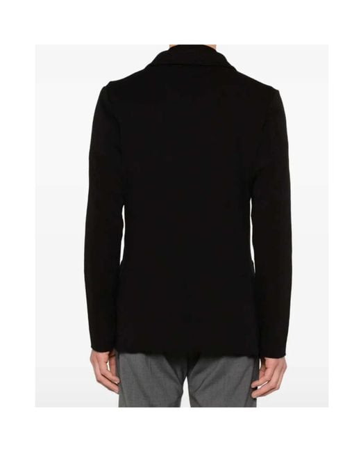 Lardini Black Double-Breasted Blazer for men