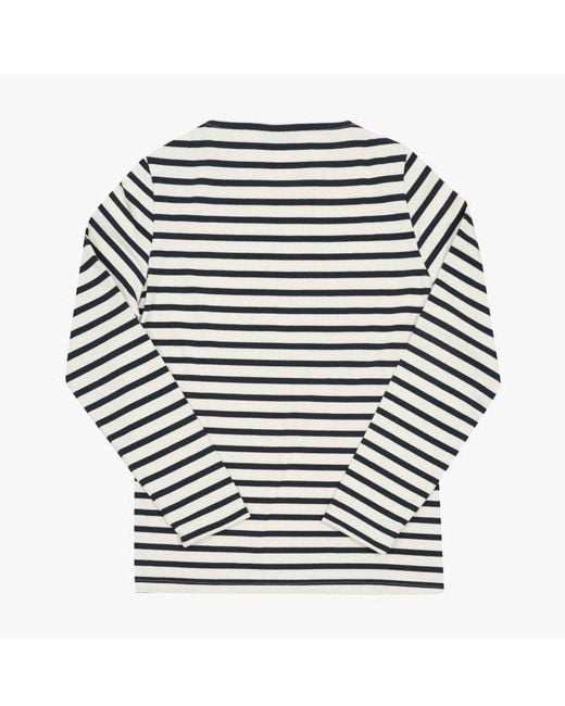 Saint James White Striped T-Shirt