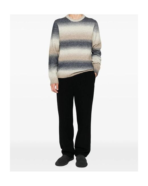 Samsøe & Samsøe Gray Gradient-Effect Striped Sweater for men