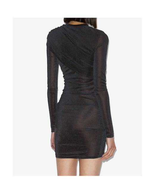 Isabel Marant Black Étoile Denise Draped Mini Dress