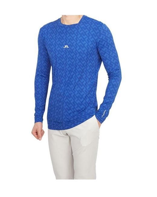 J.Lindeberg Blue Thor Long-Sleeve Top for men