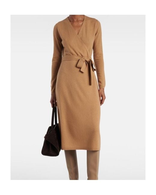 Jardin Des Orangers Natural Wool And Cashmere Wrap Dress