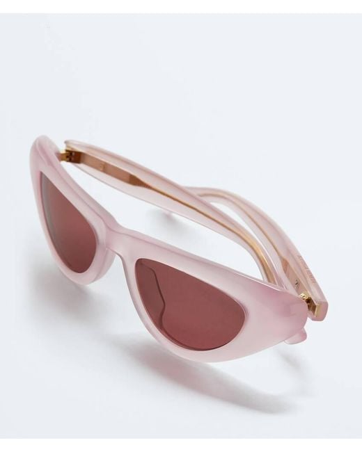 Bottega Veneta Pink Bombe Cat Eye Sunglasses
