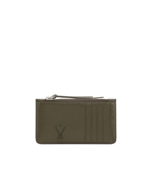 AMI Gray Zipper Card Bag for men