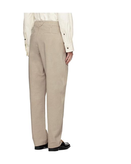 Bottega Veneta White Printed Leather Casual Pants