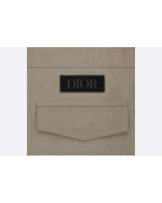 Dior Gray Homme Logo Patch Belted-Waist Trousers for men