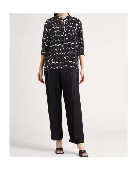 Max Mara Black Three-Quarter Sleeve Top