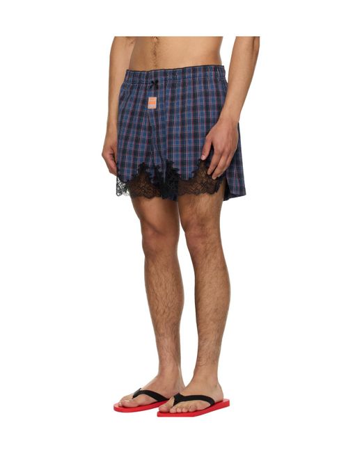 Martine Rose Blue French Knickers Shorts for men