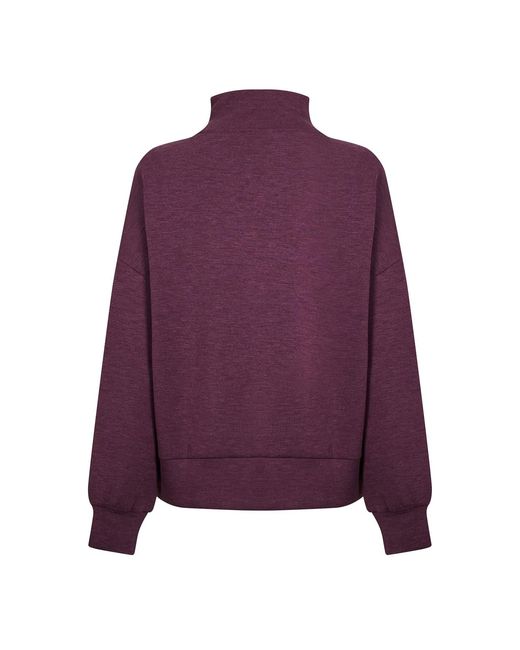 Varley Purple Hawley Half Zip Sweatshirt