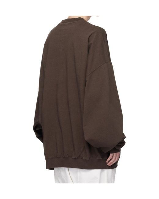 Rick Owens Brown Temple Hun Crew Neck Sweatshirt for men