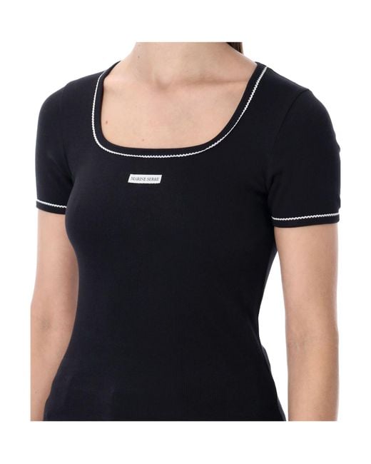 MARINE SERRE Black Cute 70S T-Shirt
