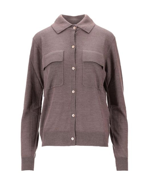 P.A.R.O.S.H. Brown Pocket Cardigan