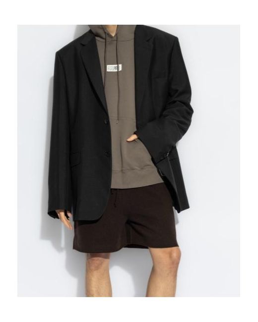 Maison Margiela Black Buttoned Open Blazer for men