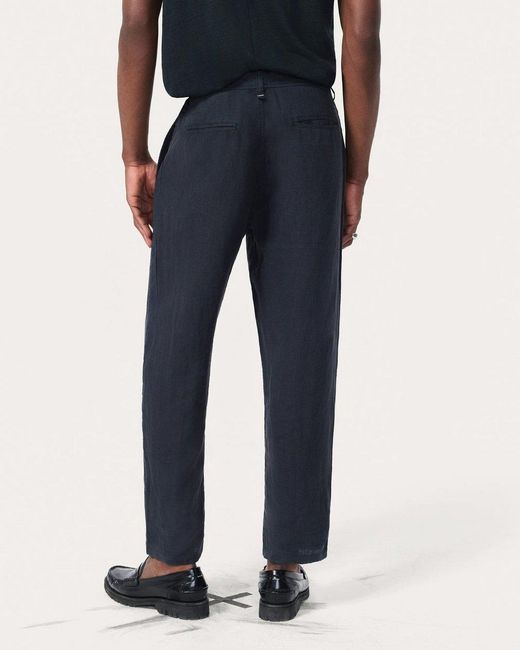 Rag & Bone Blue Tapered Linen Trousers for men