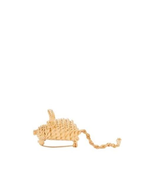 Loewe Metallic Mouse Brooch for men