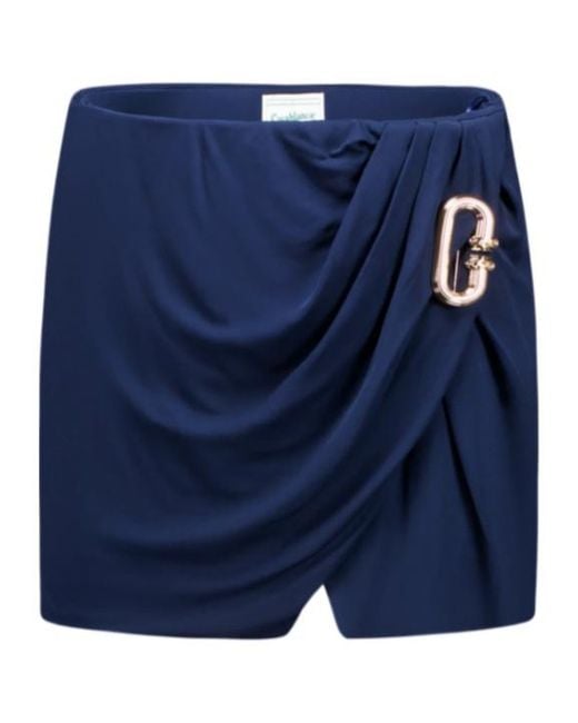 Casablanca Blue Draped Skirt