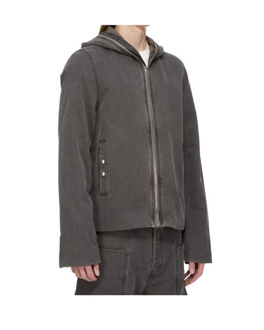 Rick Owens Gray Gimp Zipfront Jacket for men