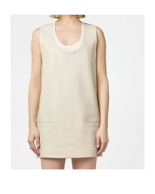 Tod's Natural Sleeveless Dress