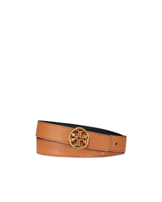 Tory Burch White Logo Double-Sided Belt