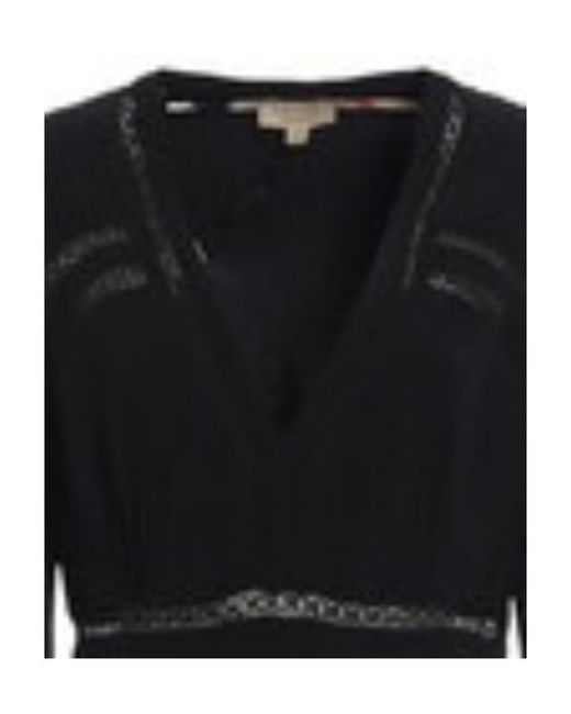 Burberry Black V-Neck Dress