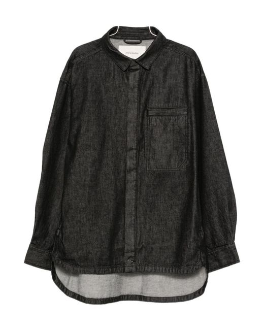 Entire studios Black Long-Sleeved Denim Shirt for men
