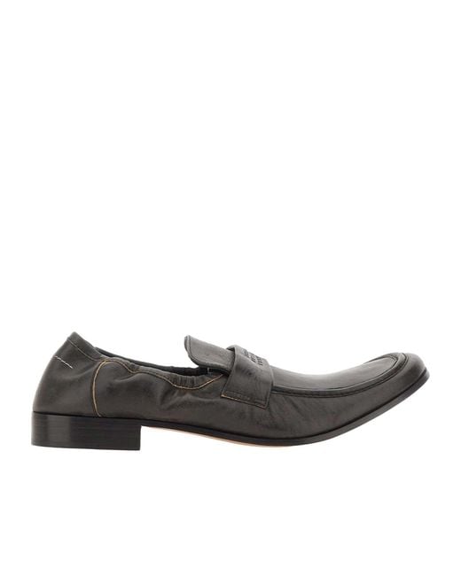 MM6 by Maison Margiela Gray Swing-Toe Slip On Loafers for men