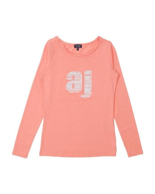 Armani Jeans Pink Logo Details T-Shirt