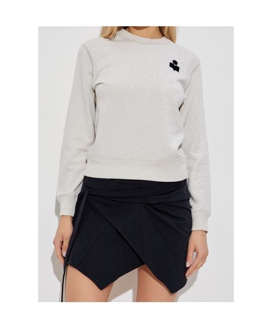 Isabel Marant White Isabel Marant Étoile Logo Printed Sweatshirt